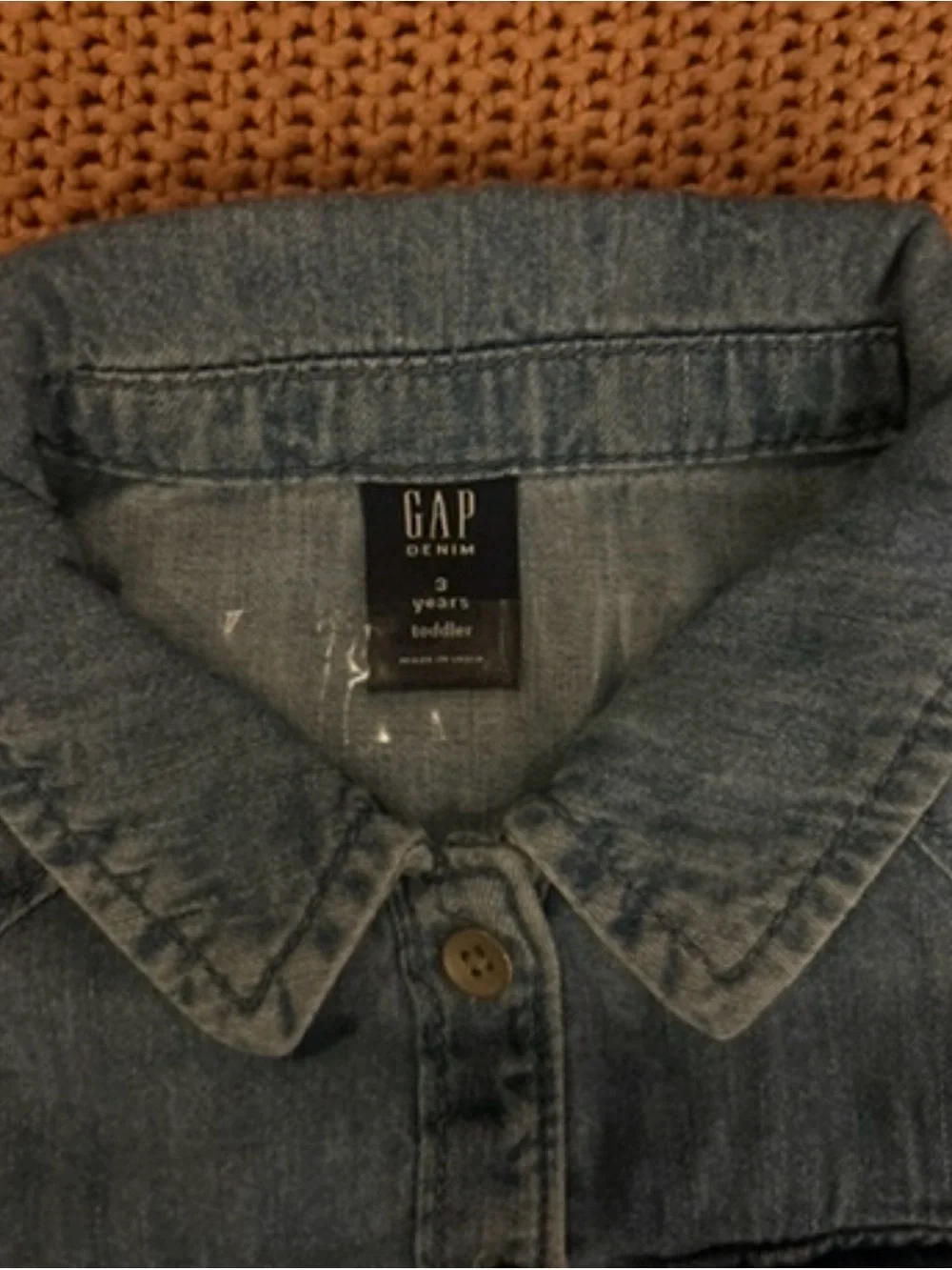 GAP Girls Denim Dress Jacket - Light Blue